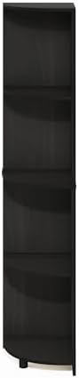 Furinno ECON Corner Shelf, 4-Tier Corner Book Shelf, Storage Shelves, Display Rack, Bookshelf, for Organization and Storage, Living Room, Home Office, Espresso - Image 7