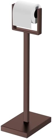 Bronze Toilet Paper Holder Stand，Stainless Steel Toilet Paper Holder Free Standing，Stable Weighted Base Floor Tissue Roll Holder for Bathroom，Modern Pivoting Toilet Paper Stand by Unknown