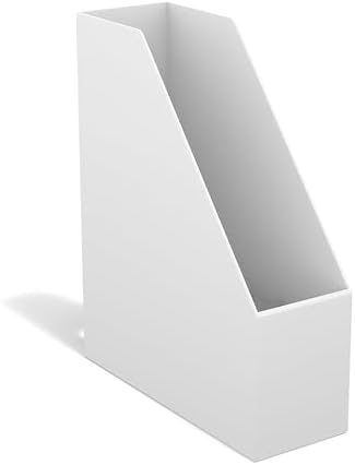 TRU RED Plastic Magazine File, White, 2-Pack, Vertical Desktop Organizer - Image 2