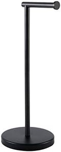 KES Bathroom Toilet Paper Holder Stand Modern Tissue Roll Holder SUS304 Stainless Steel Rustproof Freestanding 20.2" H, Matte Black BPH283S1-BK by KES