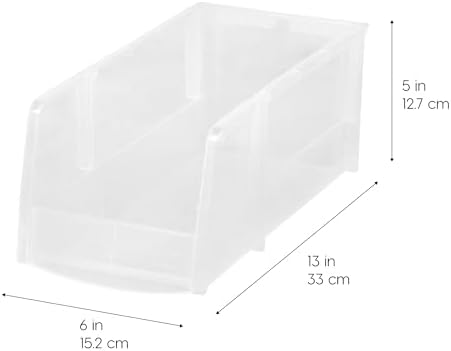 IRIS USA 8-Pack, Large Clear Stackable Storage Bins - Image 2