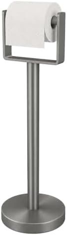 YUMORE Toilet Paper Holder Stand, Extra-Weighted Base, Brushed Graphite by YUMORE