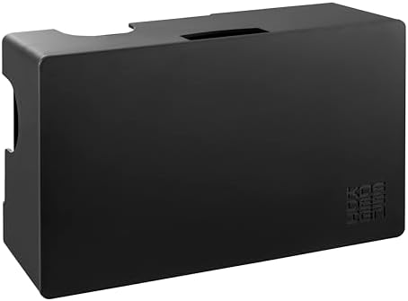 Cable Management Box ABS 12.6x7.9x4.5in, Black, Mounting Kit Included by Kos+Design