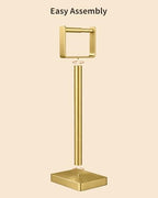YUMORE Toilet Paper Holder Stand with Weighted Base, Brushed Gold - Image 6