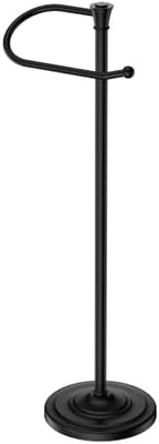 Toilet Paper Holder Free Standing, 25” H Stainless Steel Black Toilet Paper Stand, Weighted Base Floor Tissue Roll Holder for Bathroom,Toilet Roll Stand by UNCONSIL