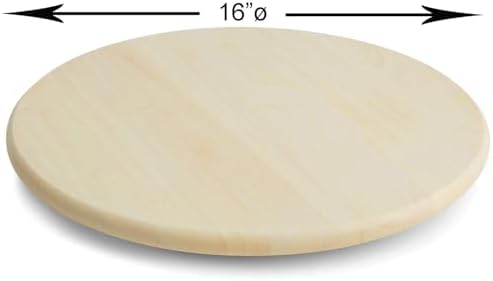 Woodard & Charles Round Wood Lazy Susan Turntable, 16" x 1.75", Whitewash - Image 5