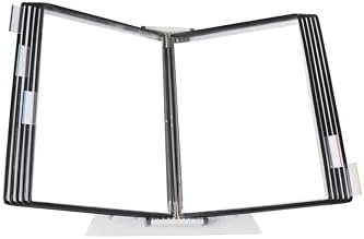 Tarifold Desktop Reference Display System, 10 Pockets, Expandable, Black by TARIFOLD