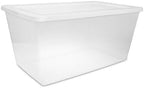 Clear Storage Bins with Lids, 90 Qt 2-Pack Stackable Plastic Totes - Image 5