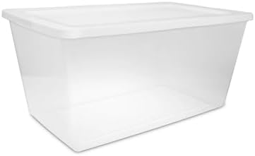 Clear Storage Bins with Lids, 90 Qt 2-Pack Stackable Plastic Totes - Image 5
