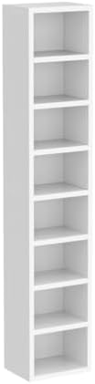 IOTXY Small Narrow Corner Bookcase - 71" Tall Gap Storage Cabinet, White - Image 5