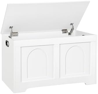 DINZI LVJ Storage Chest, Wooden Toy Box, White 31.5" L by DINZILVJ