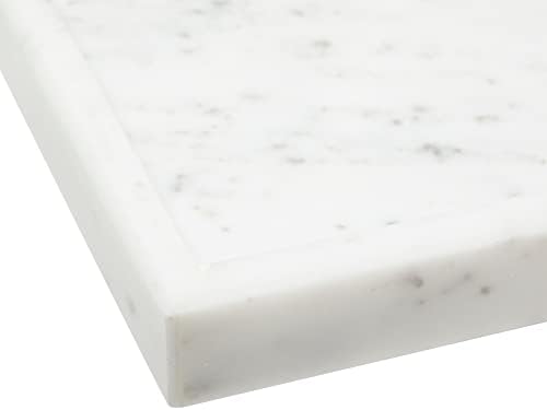 Juvale Large Marble Vanity Tray - Jewelry & Cosmetic Organizer with Drawer Organizer - Bathroom Display with Soap Tray - Home Accent Piece with Marble Decor - 11.7 x 7.7 x 1.1 in White - Image 6