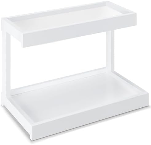 MARTY Counter Shelf Organizer, 2 Tier Spice Rack for Countertop, White by MARTY