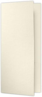 LUXPaper 4" x 9" Mini Presentation Folders | Two Pocket | Natural Linen | 100lb. Cover | 500 Qty - Image 2