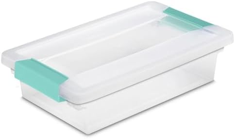 Sterilite Clip Box, Stackable Clear Plastic Bins- Small, 30-Pack by Sterilite