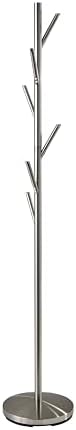 Adesso Coat Rack, Brushed Steel, 6 Hooks, Space-Saving, 67" by Adesso