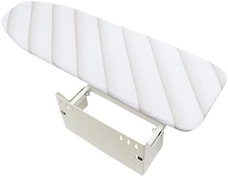 Wall Mounted Ironing Board, 37.4" X7.55" Fold Away 180° Swivel Iron Boards with Removable Silk Cotton Ironing Board Cover, Thickened Support Bar for Home Laundry Room Small Spaces, Space Saving, White by Unknown
