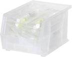 Akro-Mils 30237 AkroBins Plastic Storage Bins, 9"x6"x5", Clear, 12-Pack - Image 6