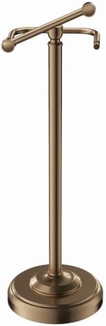 Toilet Paper Holder Stand, Bronze Toilet Paper Holder Free Standing, Post Pivoting Design & Stable Weighted Base SUS304 Stainless Steel for Bathroom (Mega Roll) by WZKALY