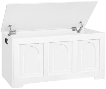 DINZI LVJ Storage Chest, Wooden Toy Box, White 39.4" L by DINZILVJ