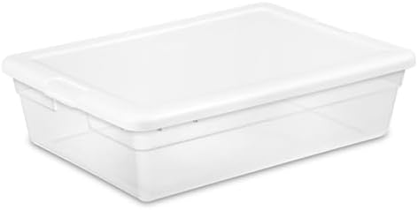Sterilite Storage Box, Stackable Plastic Container Home Organizer, 28 Qt(20 Pack) by Sterilite