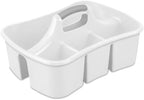 Sterilite Divided Ultra Caddy Storage Organizer for Bathroom, White 18-Pack by Sterilite