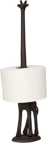 Wallcharmers Rustic Giraffe Paper Towel Holder & Metal Toilet Paper Stand by WallCharmers
