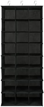 Libeder 24 Section Hanging Shoe Organizer & Storage for Closet, Black - Image 3