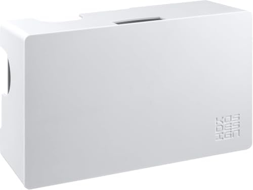 Cable Management Box ABS 12.6x7.9x4.5in, White, Mounting Kit Included by Kos+Design