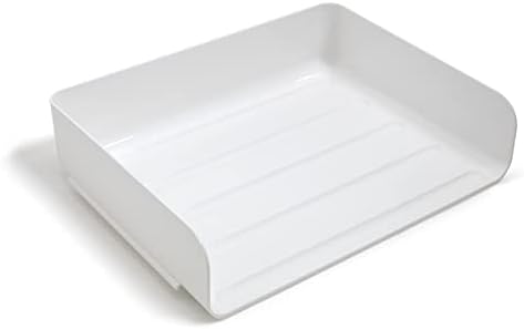 TRU RED Side-Load Stackable Plastic Letter Tray, White by TRURED