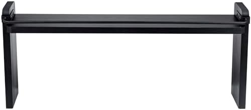 MyGift 33-Inch Stove Top Spice Shelf, Coal Black Wood & Metal Storage Rack - Image 6
