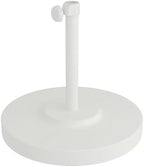 California Umbrella 50 lbs. Round Concrete Weighted Powdercoated Steel Umbrella Base, White Frame by CaliforniaUmbrella