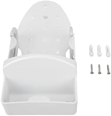 Electric Iron Holder,Heat ant 2 in 1 Wall Mounted Iron Board Rack,Iron and Ironing Board Storage Organizer Shelf,for Household Bathroom Laundry Room (White) - Image 3