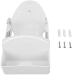 Electric Iron Holder,Heat ant 2 in 1 Wall Mounted Iron Board Rack,Iron and Ironing Board Storage Organizer Shelf,for Household Bathroom Laundry Room (White) - Image 3