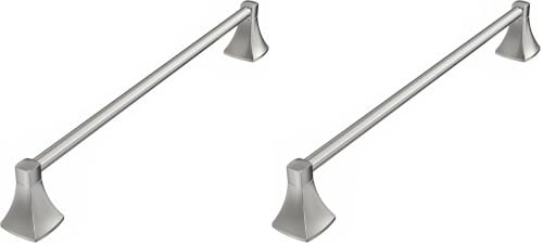 18 Inch Brushed Nickel Towel Bar Towel Rack for Bathroom Kitchen Hand Towel Holder Dish Cloths Hanger SUS304 Stainless Steel Rustproof Wall Mount (Pack of 2) by WZRUA