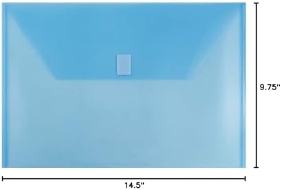 JAM PAPER Plastic Envelopes with Hook & Loop Closure - Legal Booklet - 9 3/4 x 14 1/2 - Blue - 12/Pack - Image 5