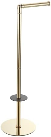 Free Standing Toilet Paper Holder, Stainless Steel Freestanding Toilet Paper Stand Gold - Image 2