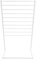 Scarf Display Stand, 10 Tier Metal Scarf Holder Organizer, Scarf Hanger Scarf Holder Scarf Organizer Belt Organizer Pants Rack Scarf Rack for Commercial Clothing Retail Store (White, 80cm) - Image 6