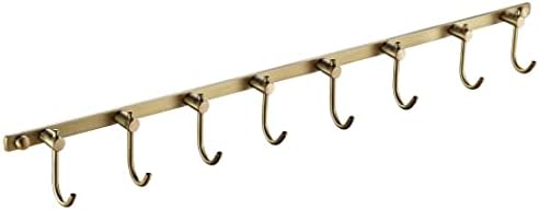 WINCASE Antique Brass Hooks, 8 Hook Coat Rack, Bath Wall Mounted Vintage Brushed Brass Bathroom Row Hooks Rustic Towels Coats Hooks by WINCASE