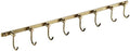 WINCASE Antique Brass Hooks, 8 Hook Coat Rack, Bath Wall Mounted Vintage Brushed Brass Bathroom Row Hooks Rustic Towels Coats Hooks by WINCASE