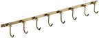 WINCASE Antique Brass Hooks, 8 Hook Coat Rack, Bath Wall Mounted Vintage Brushed Brass Bathroom Row Hooks Rustic Towels Coats Hooks by WINCASE