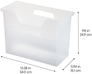 IRIS USA 6-Pack Medium Desktop File Box with Open Lid, Clear - Image 2