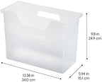 IRIS USA 6-Pack Medium Desktop File Box with Open Lid, Clear - Image 2