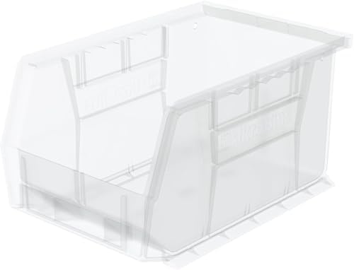 Akro-Mils 30237 AkroBins Plastic Storage Bins, 9"x6"x5", Clear, 12-Pack by Akro-Mils