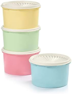 Tupperware Heritage 8-Piece Pastel Canister Set (4 Containers + 4 Lids) - Image 6