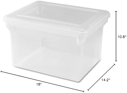 Lorell LLR68925 Letter/Legal Plastic File Box, 1 EA, clear - Image 5