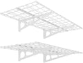 FLEXIMOUNTS 2-Pack 2x4ft 24-inch-by-48-inch Wall Shelf Garage Storage Rack Wall Mounted Floating Shelves, White, Classic Series by FLEXIMOUNTS