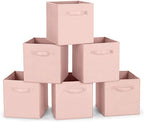 MaidMAX Fabric Storage Bins 10.5×10.5×11, Foldable Cloth Cube Storage, Pink by MaidMAX
