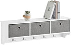 Haotian SoBuy Wall Shelf with Hooks, Coat Rack Wall Mounted with Shelf by Haotian