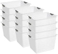 Sterilite Deep Ultra Basket, Open Top Plastic Storage Organizer, 12-Pack by Sterilite